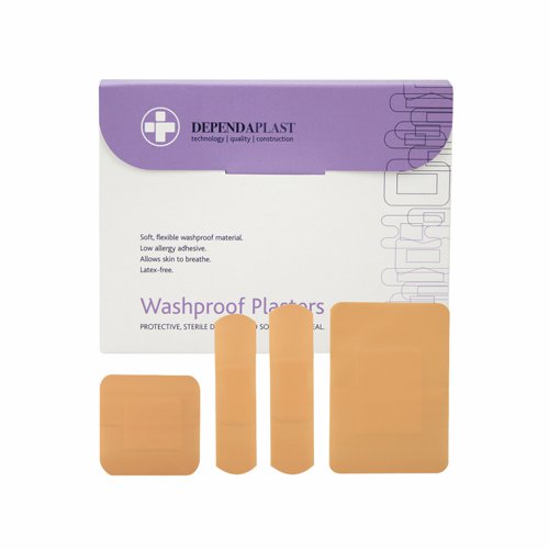 Reliance Medical Dependaplast Washproof Plasters Assorted Sizes (Pack 100) 536