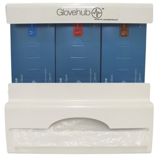 Glovehub Plastic Triple Glove & Apron Dispenser GADHP