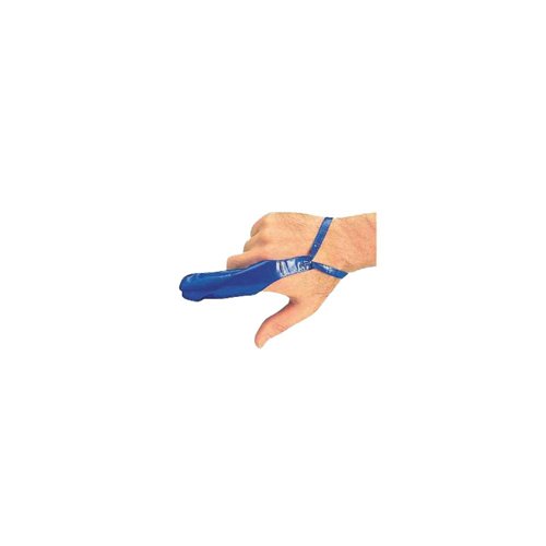 Tie On Plastic Finger Stall Large Blue (Pack 10)