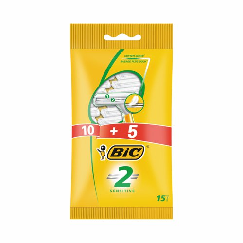 BIC 2 Disposable Razor (Pack 10+5) 905089