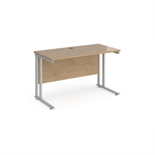 Maestro 25SL Rectangular Desk 1200x600x725mm Silver Frame/Kendal Oak Top MC612SKO