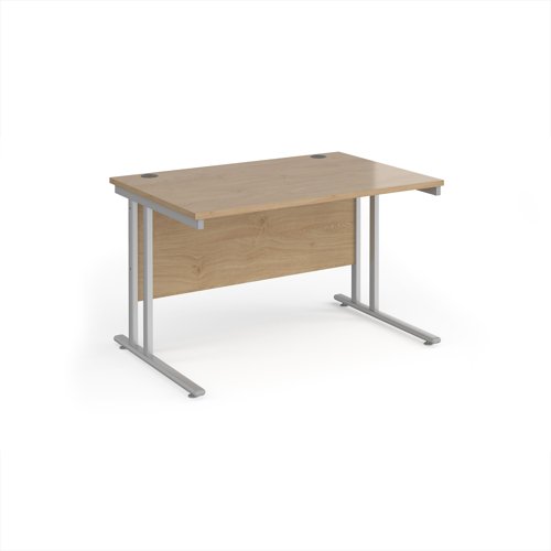 Maestro 25SL Rectangular Desk 1200x800x725mm Silver Frame/Kendal Oak Top MC12SKO