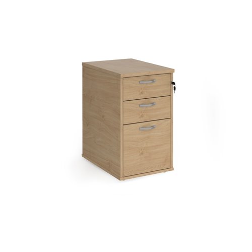 Desk High Pedestal 3 Drawer 426x600x725mm Kendal Oak Finish R25DH6KO