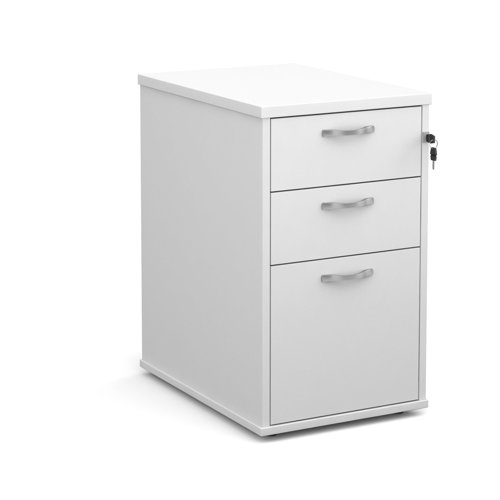 Desk High Pedestal 3 Drawer 426x600x725mm White Finish R25DH6WH