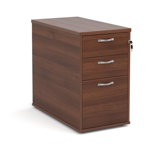 Desk High Pedestal 3 Drawer 426x800x725mm Walnut Finish R25DH8W