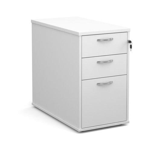 Desk High Pedestal 3 Drawer 426x800x725mm White Finish R25DH8WH
