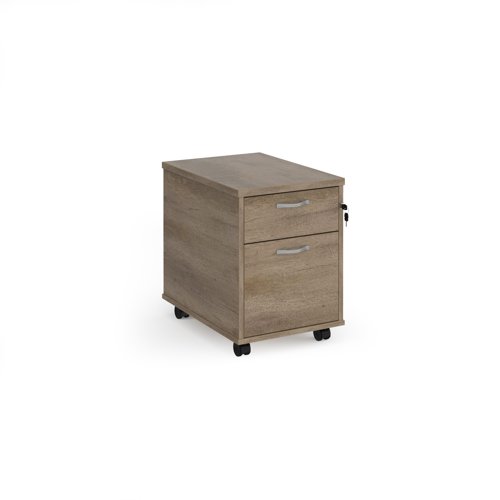 Mobile Pedestal 2 Drawer 426x600mm Grey Nebraska Oak R2MNO