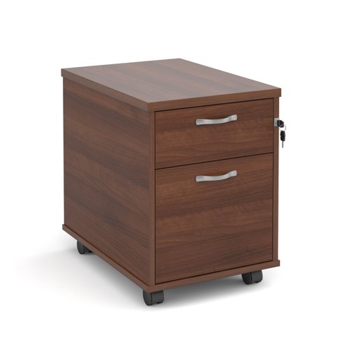 Mobile Pedestal 2 Drawer 426x600mm Walnut R2MW