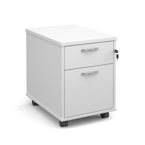 Mobile Pedestal 2 Drawer 426x600mm White R2MWH