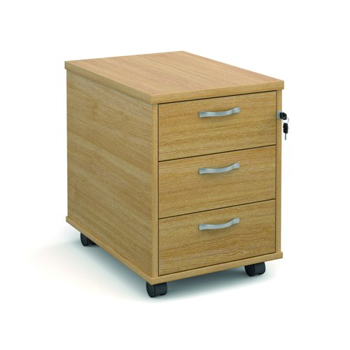 Mobile Pedestal 3 Drawer 426x600mm Oak Finish R3MO