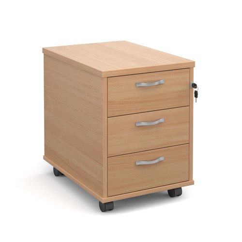 Mobile Pedestal 3 Drawer 426x600mm Beech R3MB