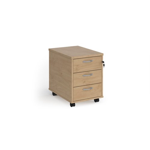 Mobile Pedestal 3 Drawer 426x600mm Kendal Oak Finish R3MKO
