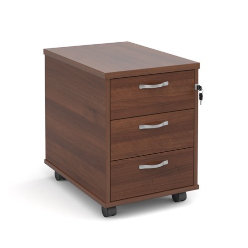 Mobile Pedestal 3 Drawer 426x600mm Walnut R3MW