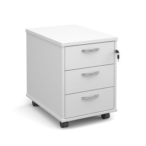 Mobile Pedestal 3 Drawer 426x600mm White R3MWH