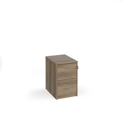 Deluxe Executive Filing Cabinet 2 Drawer 480x650x730mm Grey Nebraska Oak Finish LF2NO