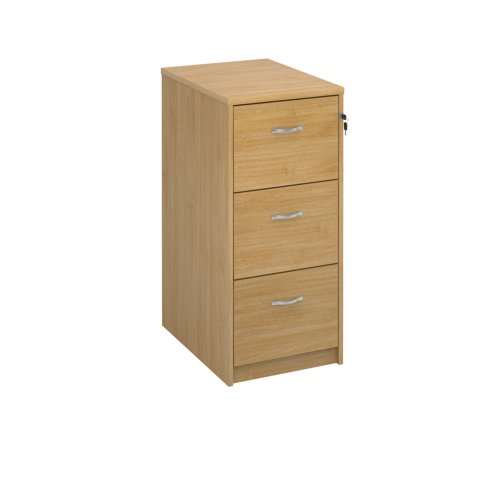 Deluxe Executive Filing Cabinet 3 Drawer 480x650x1045mm Oak Finish LF3O