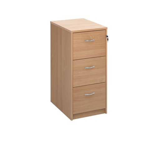 Deluxe Executive Filing Cabinet 3 Drawer 480x650x1045mm Beech Finish LF3B