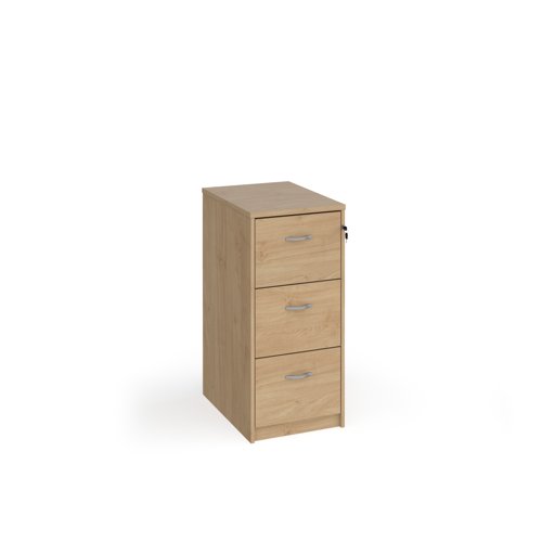 Deluxe Executive Filing Cabinet 3 Drawer 480x650x1045mm Kendal Oak Finish LF3KO