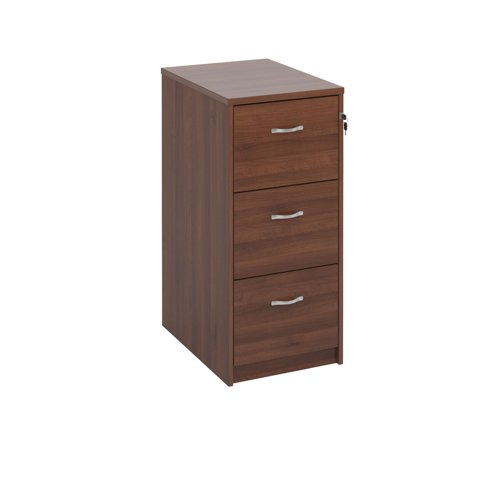 Deluxe Executive Filing Cabinet 3 Drawer 480x650x1045mm Walnut Finish LF3W