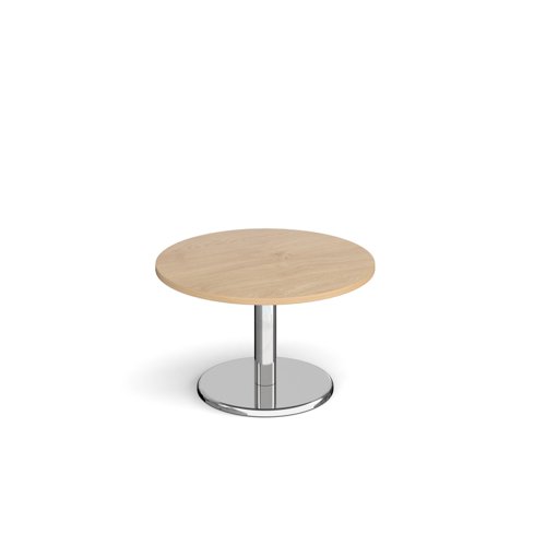 Pisa Circular Coffee Table Round Base 800mm Kendal Oak Top PCC800-KO