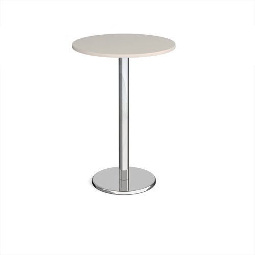 Pisa Circular Poseur Table Round Base 800mm Light Grey Top PPC800-LG
