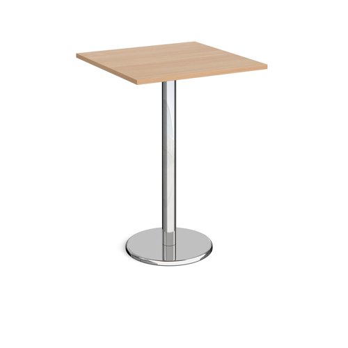 Pisa Square Poseur Table Round Base 800mm Beech Top PPS800-B