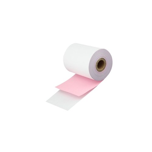 Cash Register Roll 76x76mm 2-Ply White/Pink (Pack 20)