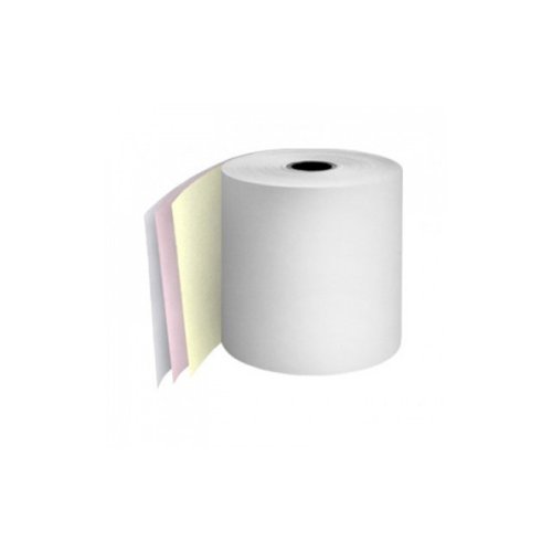 Cash Register Roll 76x76mm 3-Ply White/Pink/Yellow (Pack 20)