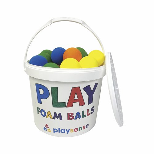 Playsense Lightweight Foam Balls Tub Assorted 70mm (Pack 48) PP-15100-748K
