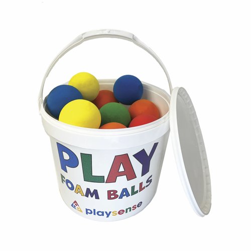 Playsense Lightweight Foam Balls Tub Assorted 90mm (Pack 24) PP-15100-924K