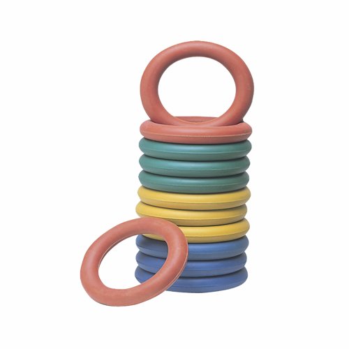 Rubber Quoits Assorted (Pack 12) PE-14201-012K
