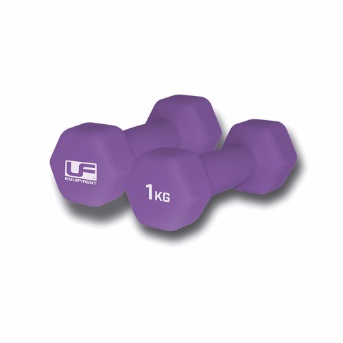 Urban Fitness Neoprene Dumbbell 1kg Purple (Pack 2) UFW031