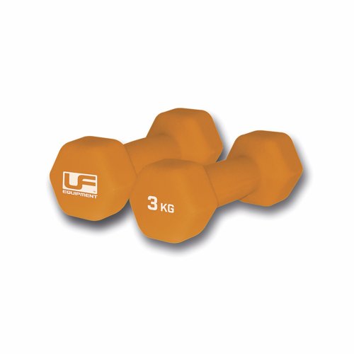 Urban Fitness Neoprene Dumbbell 3kg Orange (Pack 2) UFW034