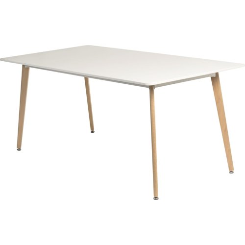Skandi Indoor Breakout/Canteen Table Rectangle White 1800x900x750mm 8100