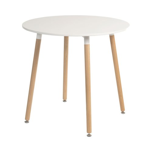 Skandi Indoor Breakout/Canteen Table Round White 800x800x740mm 8300