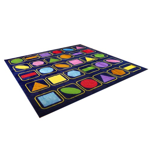 Kindercolour Classroom Carpet Geometric Shapes 3000x3000mm AW009