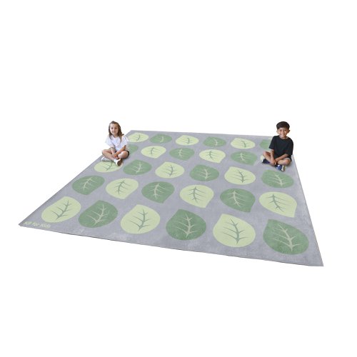 Early Years Natural World Classroom Carpet Leaf 3000x3000mm MAT1250