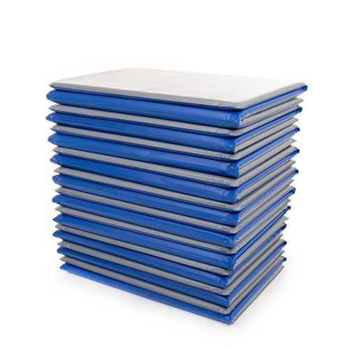 Early Years Value Sleep Mat 1140x560mm Blue & Grey (Pack 10) 0681-Blue and Grey