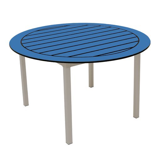 Gopak Outdoor Compact Table Slatted Top Round 1200mm EN/DD46/OD