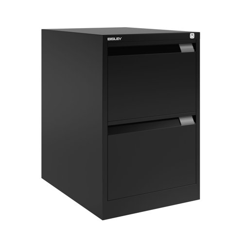 Bisley Filing Cabinet 2 Drawer 470x622x711mm Black BS2E