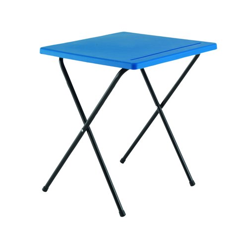 Titan Folding Polypropylene Exam Desk 600x600x710mm Blue