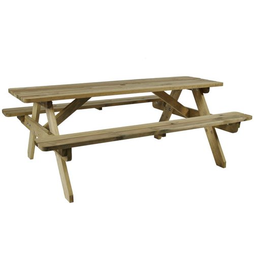 Hereford Wooden Picnic Table 6 Seater ZA.3118CT