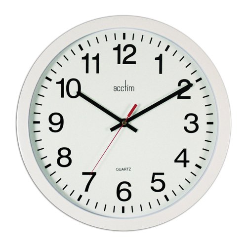Acctim Controller Silent Sweep Wall Clock 355mm Black 93/704B
