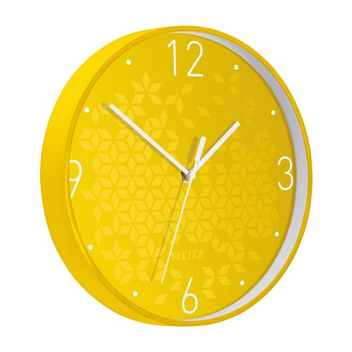 Leitz WOW Wall Clock Yellow 90150016