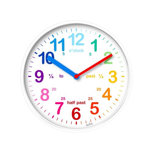 Acctim Wickford Time Teach Clock White 22522