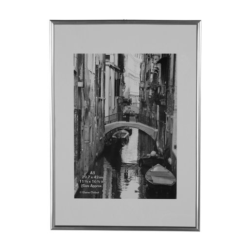 Backloading Certificate Frame A3 Silver A3MARSIL