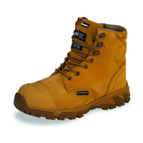 Beeswift Waterproof Side Zip Nubuck Leather Boot Tan (Size 6-12) (1 Pair) CF68NB