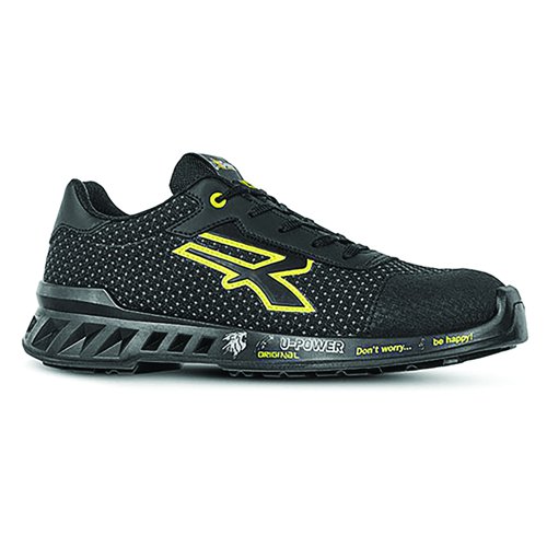 U Power Matt Light Safety Shoe Black Size 10/EU44 (1 Pair) UPRV2001410