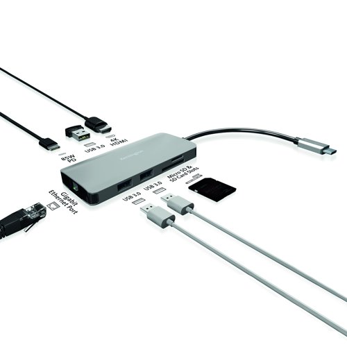 Kensington UH1400P 8-in-1 Driverless Mobile Docking Station USB-C K33820WW