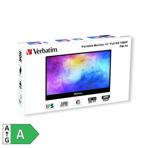Verbatim PM-14 Portable Monitor Full HD 1080p 14inch 49590